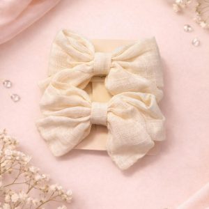 Set de 2 lazos beige